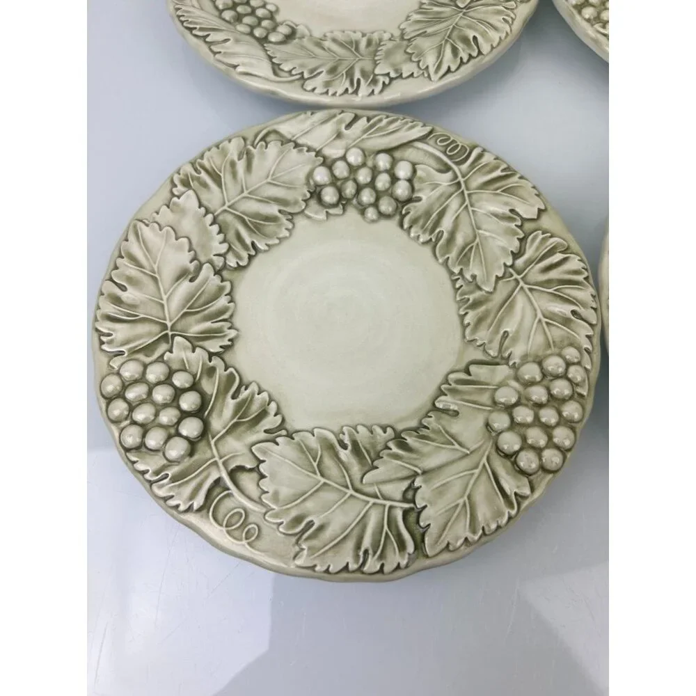 Williams Sonoma Napa Sage Italy Leaf Grape Dessert Bread Appetizer Plates 7
